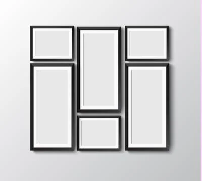 Set of picture frames Illustrazione stock