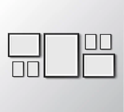 Set of picture frames Stock Illustration
