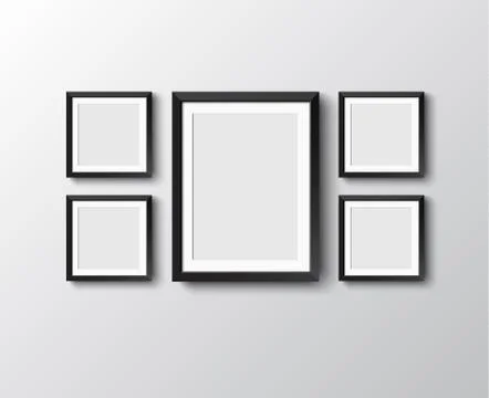 Set of picture frames Stock Illustration