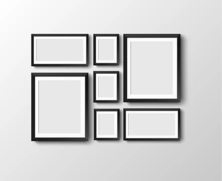 Set of picture frames Illustrazione stock