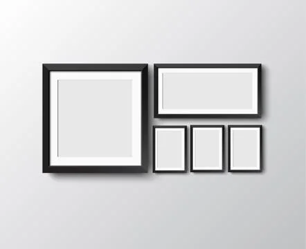 Set of picture frames Illustrazione stock