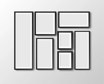Set of picture frames Stock Illustration