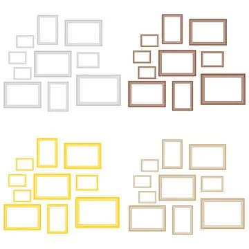 A set of picture frames Illustrazione stock