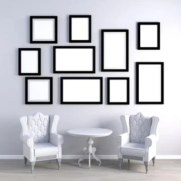 Set of Picture Frames Stock Photos