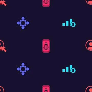 Set Pie chart and dollar, Project team base, Startup project concept and Crea 스톡 일러스트