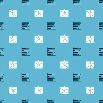 Set Pie chart infographic and Intersection point on seamless pattern. Vector Illustrazione stock
