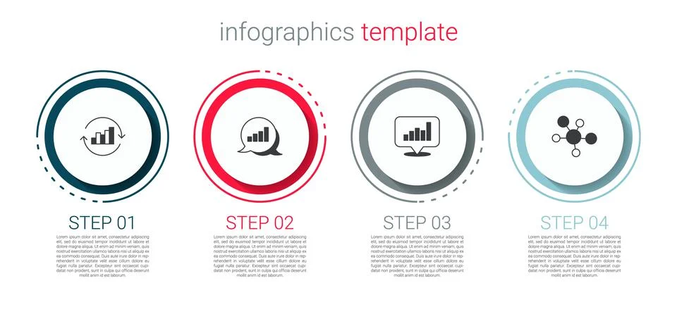 Set Pie chart infographic, and Mind map. Business infographic template. Vector Stock Illustration