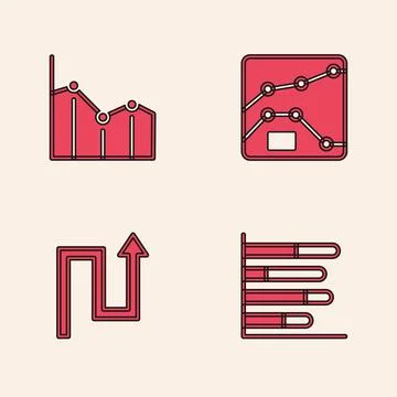 Set Pie chart infographic, , Graph, chart, diagram and Arrow icon. Vector Illustrazione stock