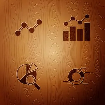 Set Pie chart infographic, Graph, Search data analysis and Financial growth on 스톡 일러스트