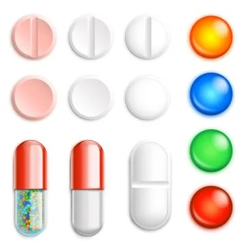 Set pills Stock Illustration