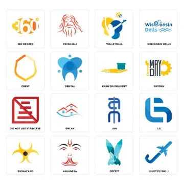 Set of pilot flying j, deceit, biohazard, ain, do not use staircase, cash on  Illustrazione stock gratuita