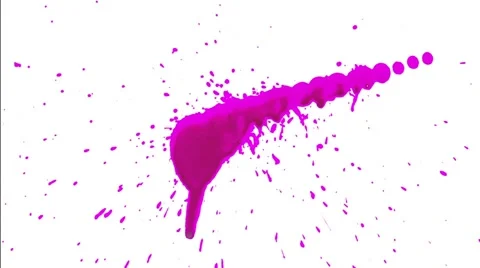 A set of pink blobs. Spray, liquid, paint. Stock Footage 52940230
