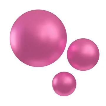 A set of pink metallic bubble gum Stock Illustration