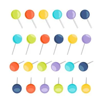 Set of pins Stock Illustration