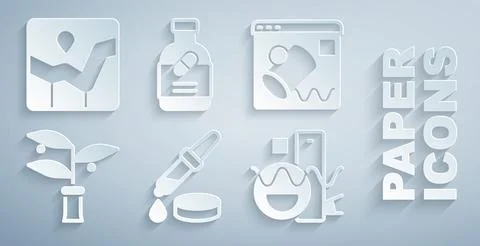 Set Pipette, Data visualisation, Plant breeding, Basic geometric shapes Stock Illustration