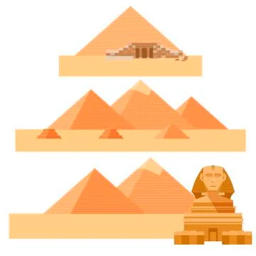 Set of piramides Stock Illustration