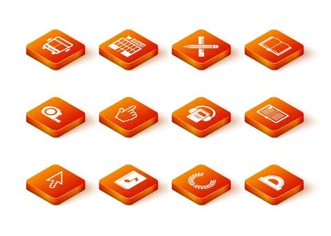 Set Pixel arrow cursor, Audio book, Roulette construction, hand, Laurel wre.. Illustrazione stock