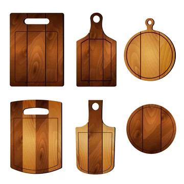 Set of pizza cutting board Stock Illustration