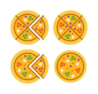 Set of pizza logo Stock Illustration