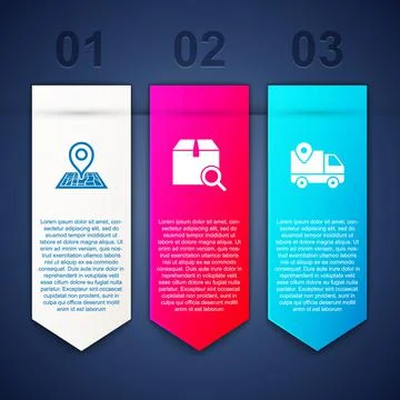 Set Placeholder on map, Search package and Delivery tracking. Business Stock Illustration