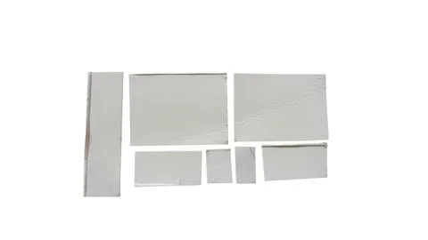 Set of plain white paper sheets and strips Stock Illustration