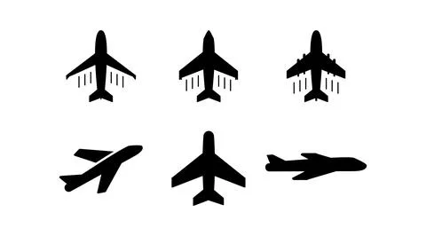 Set of plane icon vector Stock Illustration