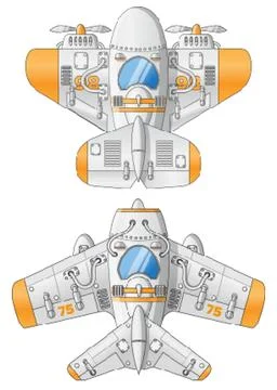 A set of planes. Stock Illustration