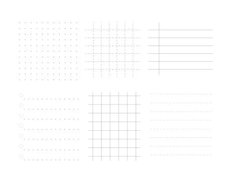 Set of planner, notebook grids, to do list. Paper for scrapbooking page. Stock Illustration