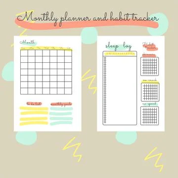 Set of planners Stock Illustration