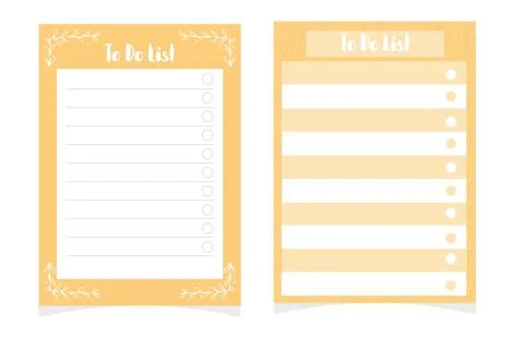 Set of planners template, checklist, daily schedule isolated on white background イラスト素材