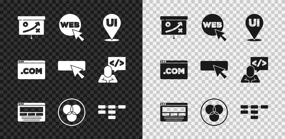 Set Planning strategy concept, Web and graphic design, UI or UX, RGB CMYK c.. 스톡 일러스트