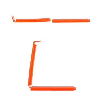 Set of Plastic peg pin isolated over the white background Stock Photos