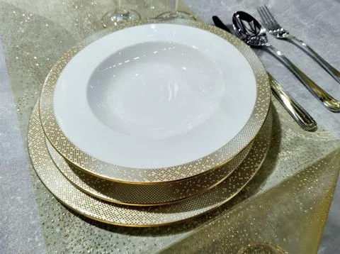 A set of plates Stock Photos