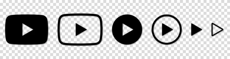 Set of play buttons Stock Illustration