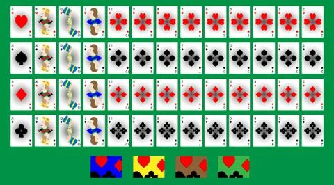 Set of playing cards Stock Illustration