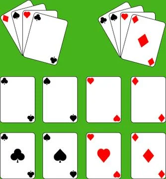 Set of playing cards Stock Illustration