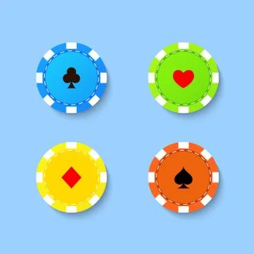 Set of playing chips from the casino  . Stock Illustration