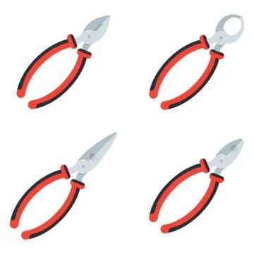 Set of pliers Stock Illustration
