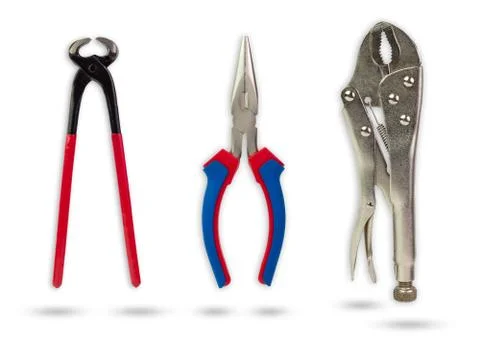 Set of pliers. Stock Photos