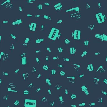 Set Pointer to wild west, Smoking pipe, Quiver with arrows and Cactus peyote pot Illustrazione stock