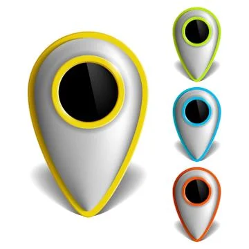 Set of pointers map Stock-Illustration