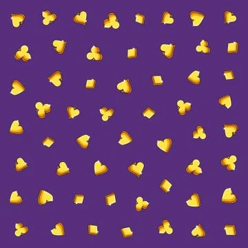 Set of poker symbols pattern Illustrazione stock