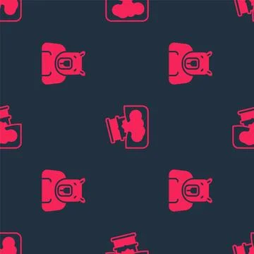 Set Polar bear head and Barrel oil leak on seamless pattern. Vector 스톡 일러스트