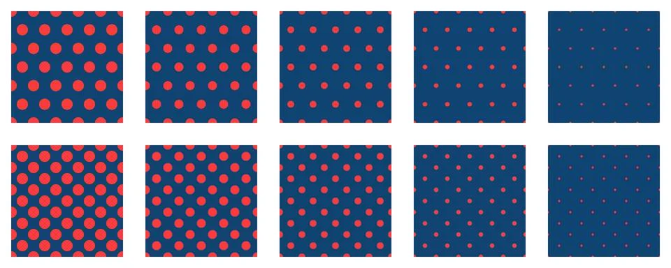 Set polka dots seamless vector pattern. Simple background for web or print... イラスト素材