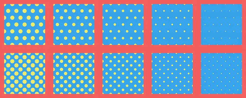 Set polka dots seamless vector pattern. Simple background for web or print... 스톡 일러스트