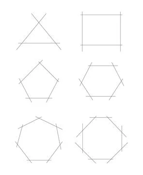 Set of polygonal frames Stock Illustration