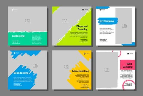 Set of polygraphy templates, illustration Stock-Illustration