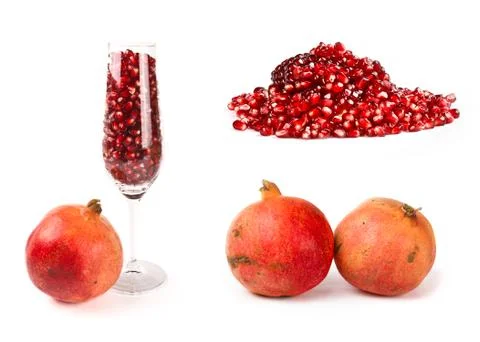 Set of pomegranate Stock-Fotos