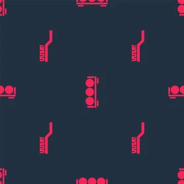 Set Pool table brush and Billiard balls on stand on seamless pattern. Vector Illustrazione stock