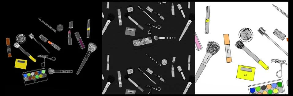A set, of a pop art composition. a set of women's tricks Stock-Illustration